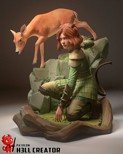 1:12 Emerald Protector | Resin Garage Kit Figure Movie D&D Fan Art | h3LL creator