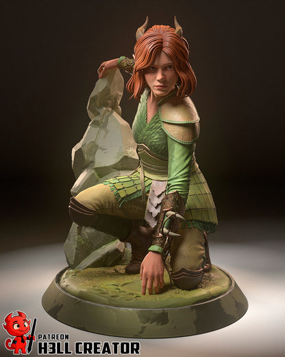 1:12 Emerald Protector | Resin Garage Kit Figure Movie D&D Fan Art | h3LL creator