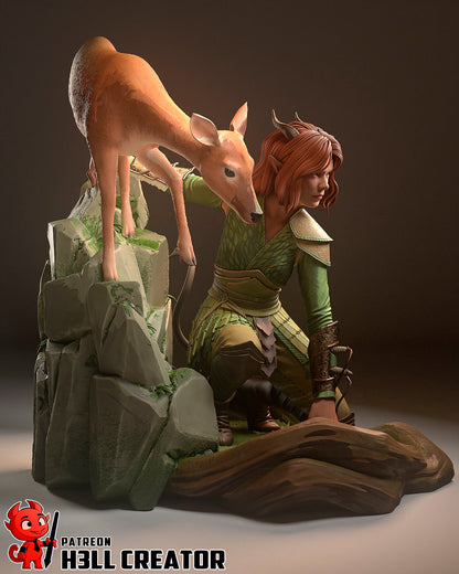 1:12 Emerald Protector | Resin Garage Kit Figure Movie D&D Fan Art | h3LL creator