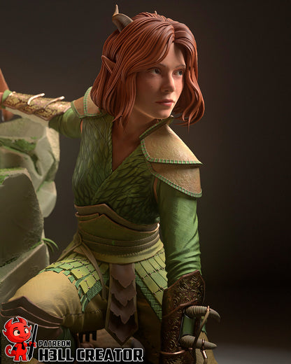 1:12 Emerald Protector | Resin Garage Kit Figure Movie D&D Fan Art | h3LL creator