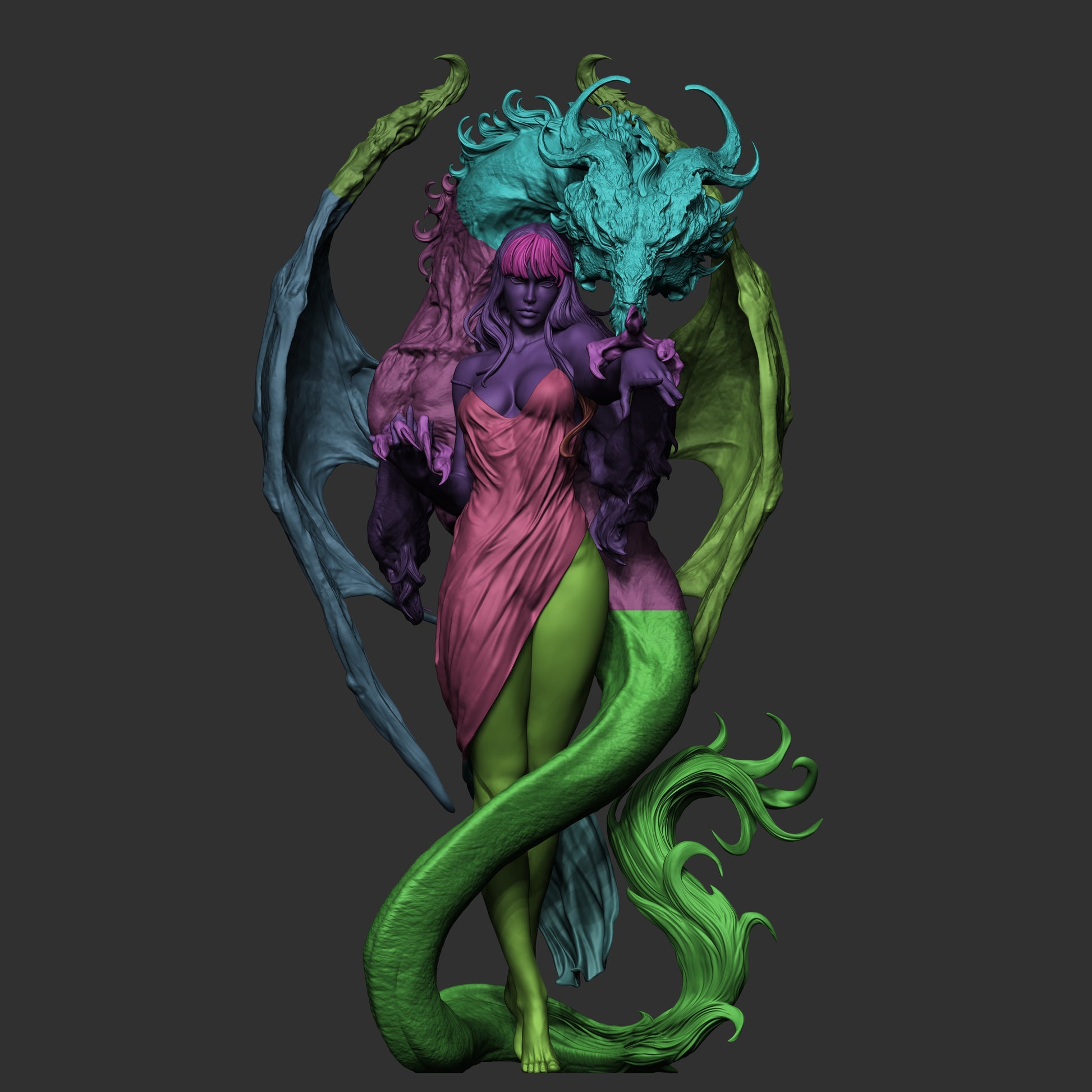 1:12 Dragon Lady | 3D Printed Resin Garage Kit Figure | CA 3D Studios