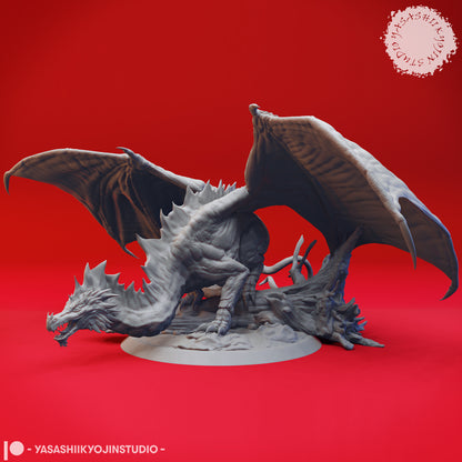 Dragon, Adult Green | D&D TTRPG Monster Miniature | Yasashii Kyojin Studio