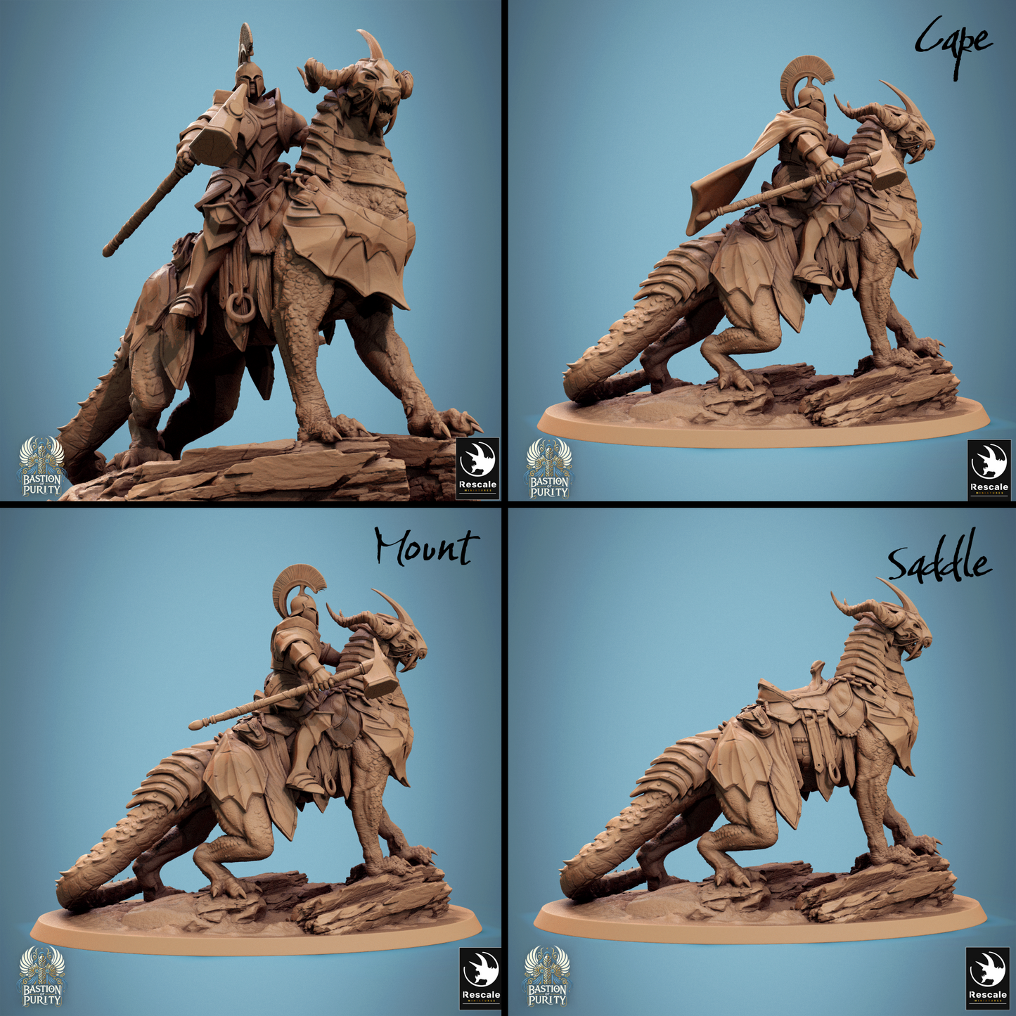 Dragoryx Pack, Bastion of Purity Warband | D&D TTRPG Miniature | Rescale Miniatures