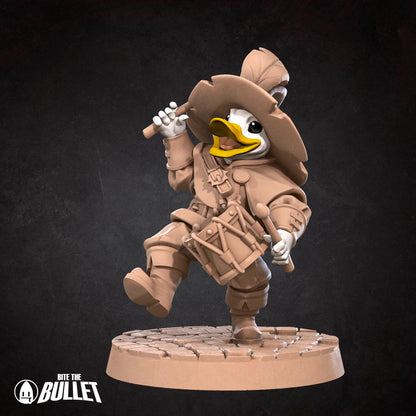 Bullet Heroes, Duckfolk Bard | D&D Pathfinder TTRPG Miniature | Bite the Bullet