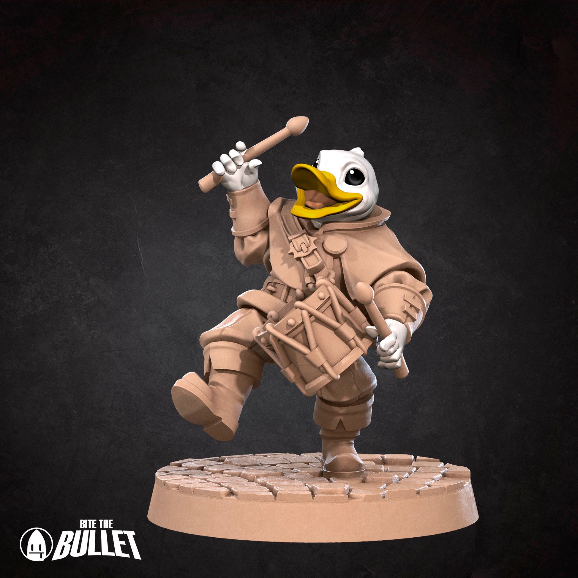 Bullet Heroes, Duckfolk Bard | D&D Pathfinder TTRPG Miniature | Bite the Bullet
