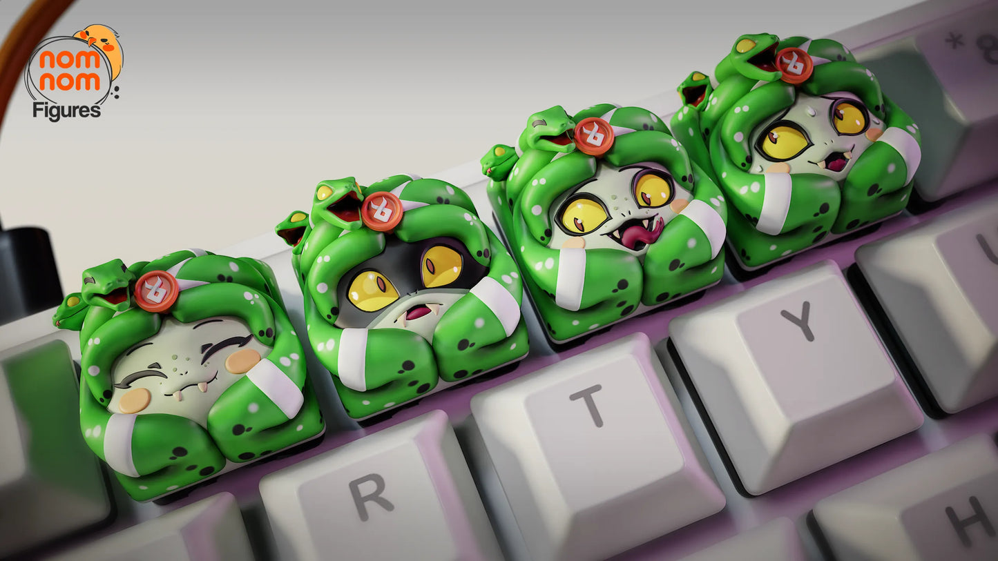 Keycaps - Cutie Medusa | 3D Printed Resin Anime Fan Art | Nomnom Figures