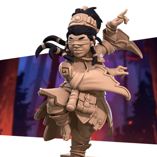 Bullet Heroes, Dwarf Monk | D&D Pathfinder TTRPG Miniature | Bite the Bullet