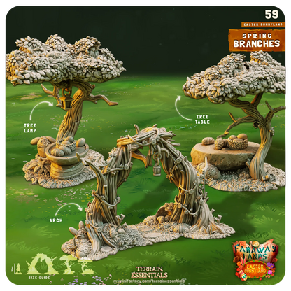 Easter Bunnyland Set | TTRPG Scatter Diorama Dollhouse Miniature | Terrain Essentials