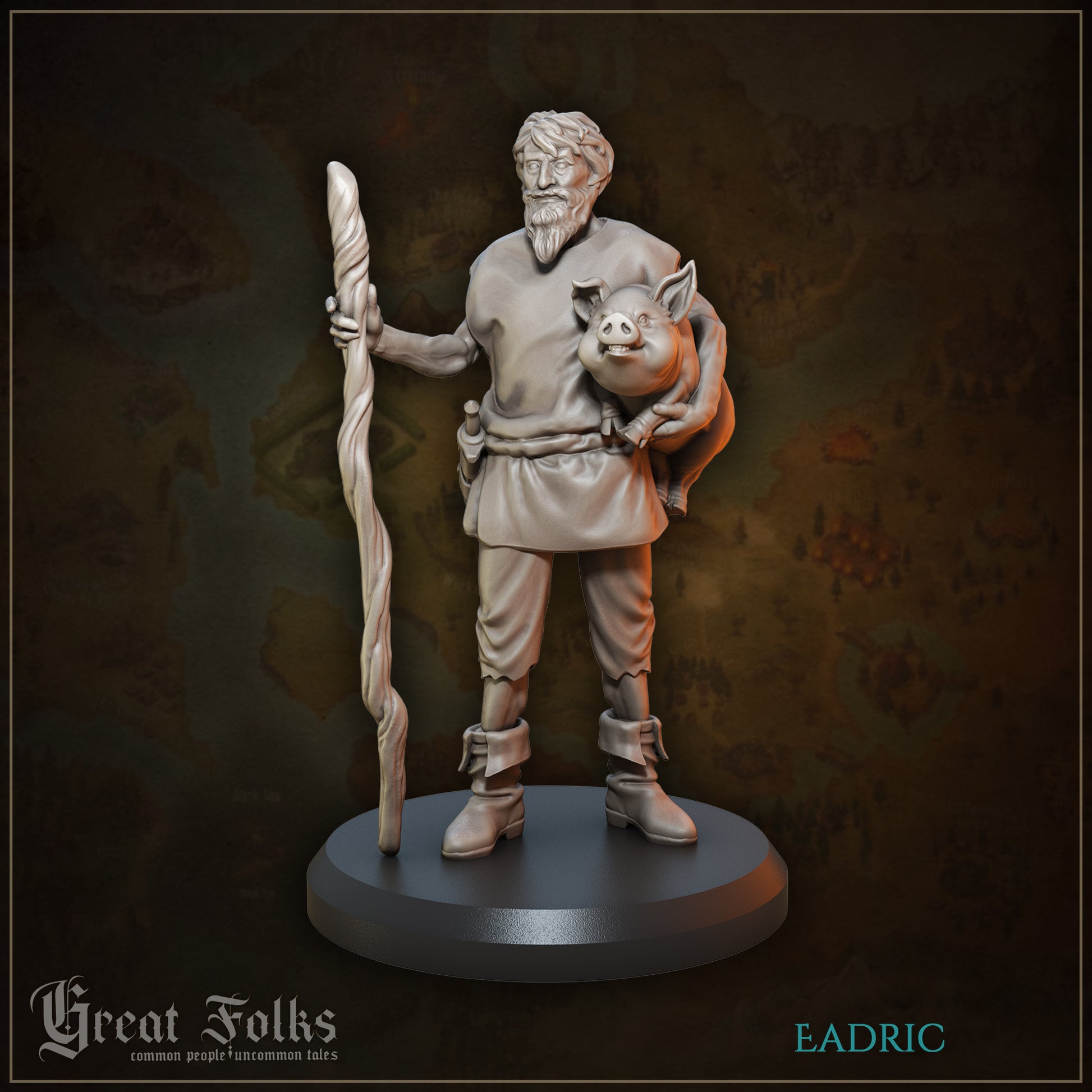 Great Folks Townsfolk, Part 1 | NPCs, Villagers, Children, Animals | Tabletop Gaming Miniatures Collection | Great Grimoire