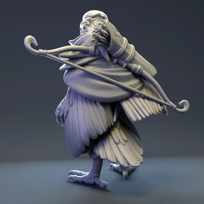 Caracara Eagle Rogue | Tabletop or Display Scale | D&D Humblewood TTRPG Miniature | Pepunki Creatures