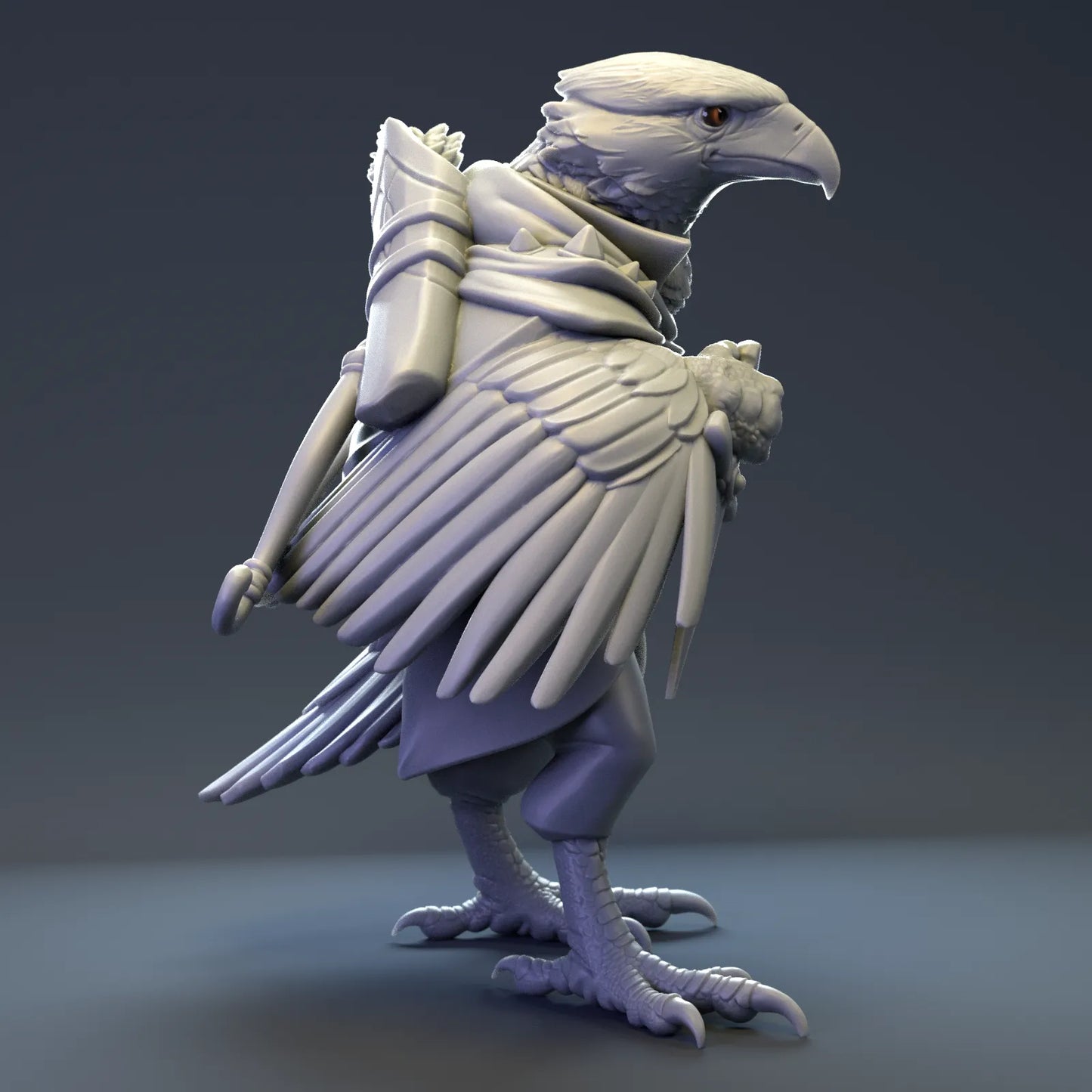 Caracara Eagle Rogue | Tabletop or Display Scale | D&D Humblewood TTRPG Miniature | Pepunki Creatures