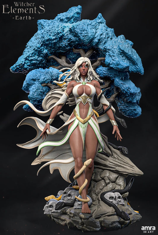Witcher Elements, Beautiful Female Nature Figures | Display Statues | Amra 3D Art