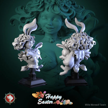 Easter Rabbit Bunny Girl | Gaming or Display Miniature | White Werewolf Tavern