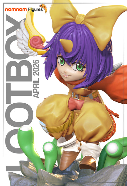 Resin garage kit figure of Spirited Little Hero by Tattles Told 3D, showcasing detailed anime-style design and craftsmanship.