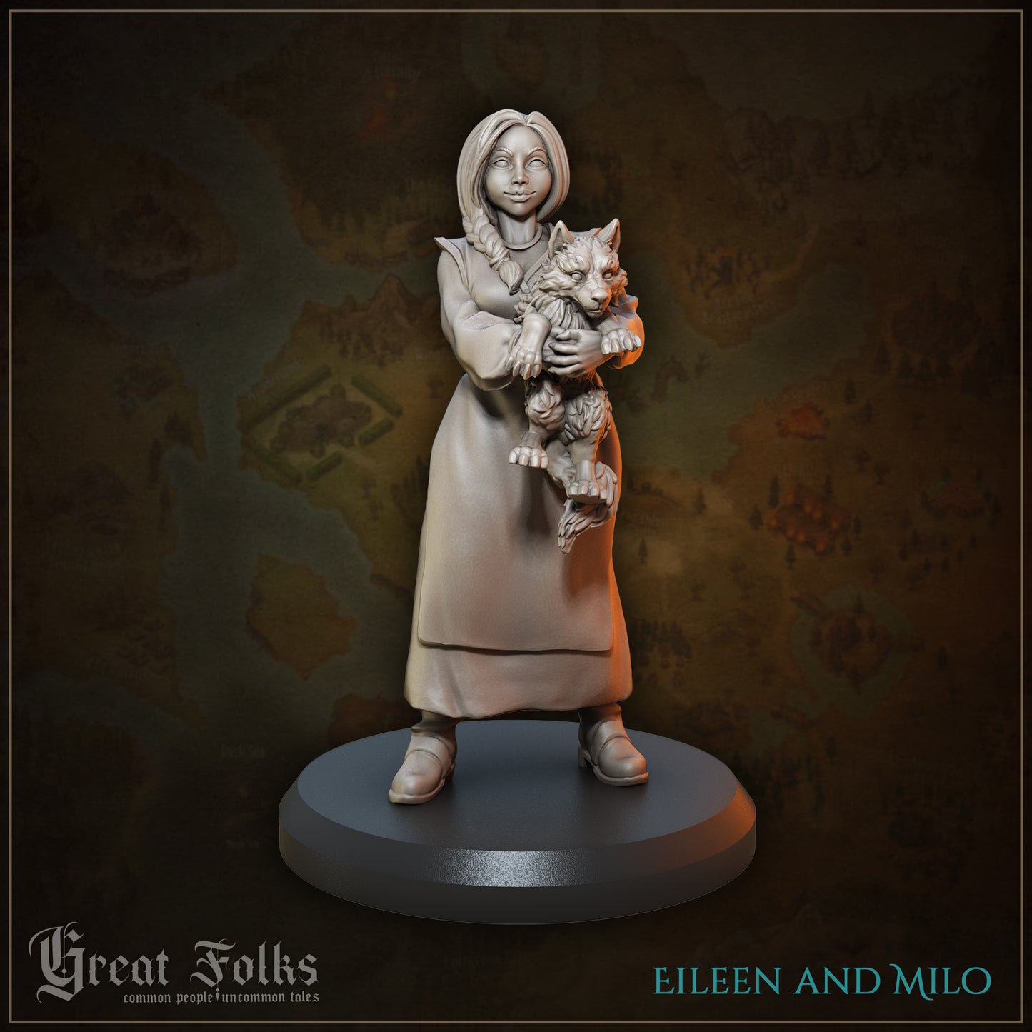 Great Folks Townsfolk, Part 1 | NPCs, Villagers, Children, Animals | Tabletop Gaming Miniatures Collection | Great Grimoire
