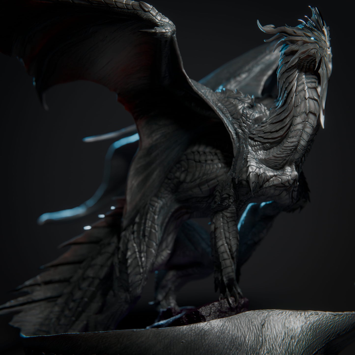Elder Silver Dragon | D&D TTRPG Mini | Rescale Miniatures
