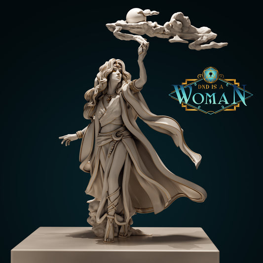 Elf Druid Cilarien | D&D TTRPG Miniature | DnD Is A Woman | NO BASE