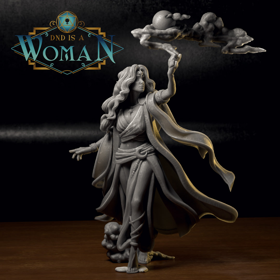 Elf Druid Cilarien | D&D TTRPG Miniature | DnD Is A Woman | NO BASE