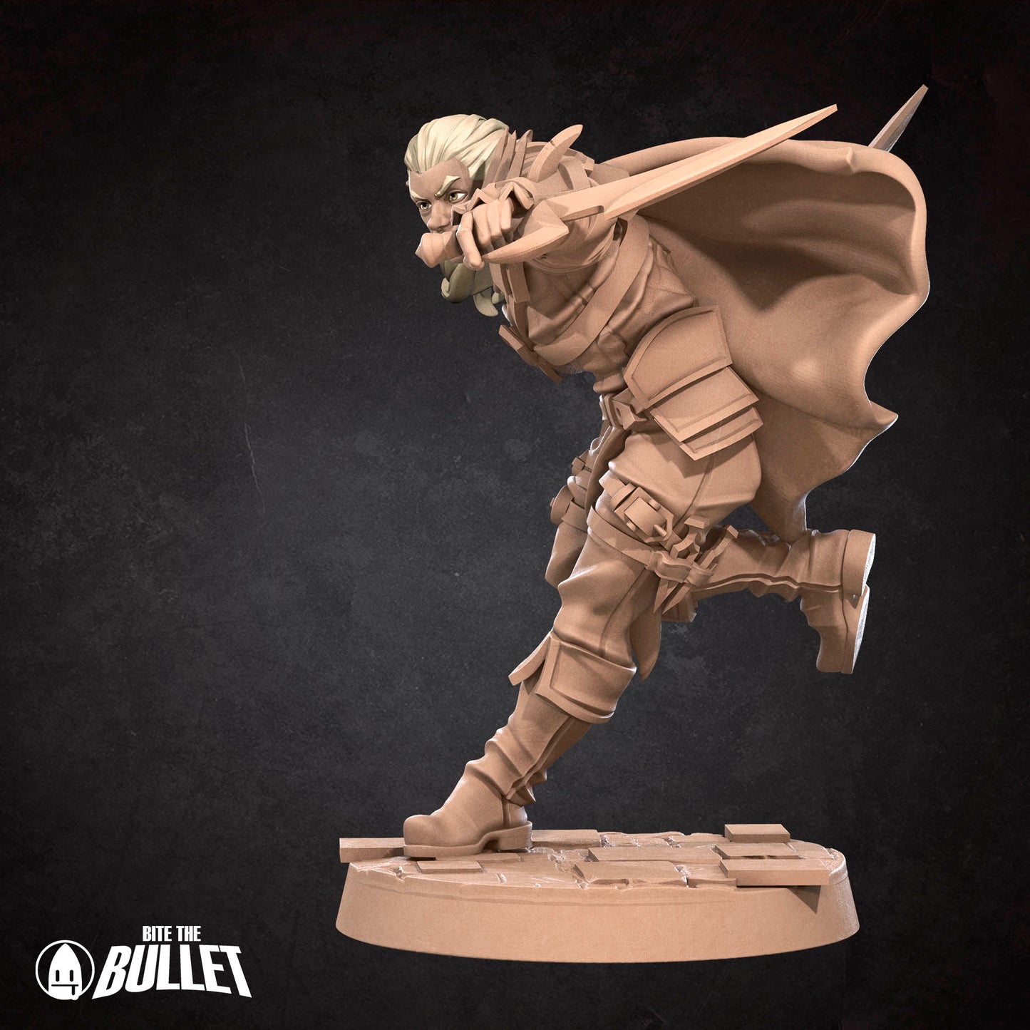 Bullet Heroes, Elf Rogue | D&D Pathfinder TTRPG Miniature | Bite the Bullet