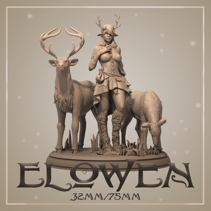 Elowen | Tabletop or Display Scale | D&D TTRPG Fantasy Miniature | Dungeons and Maidens