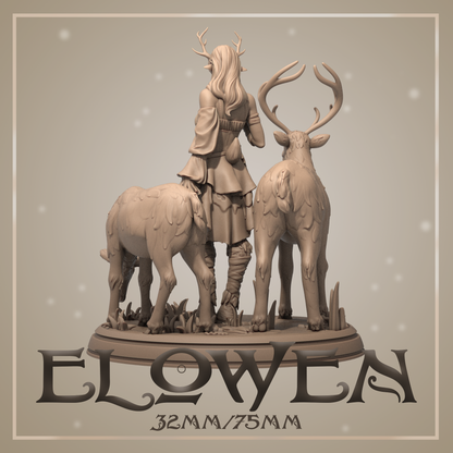Elowen | Tabletop or Display Scale | D&D TTRPG Fantasy Miniature | Dungeons and Maidens