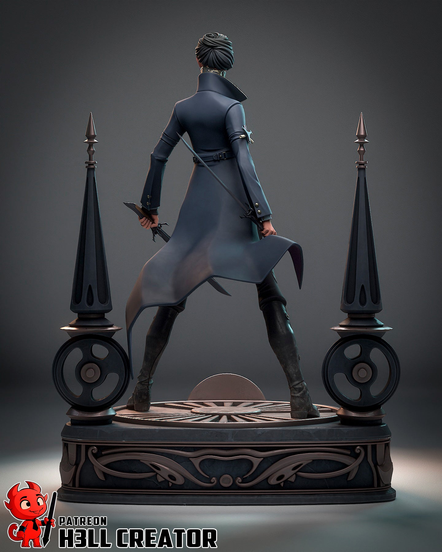 1:12 Masked Empress | Resin Garage Kit Figure Game Fan Art | h3LL creator