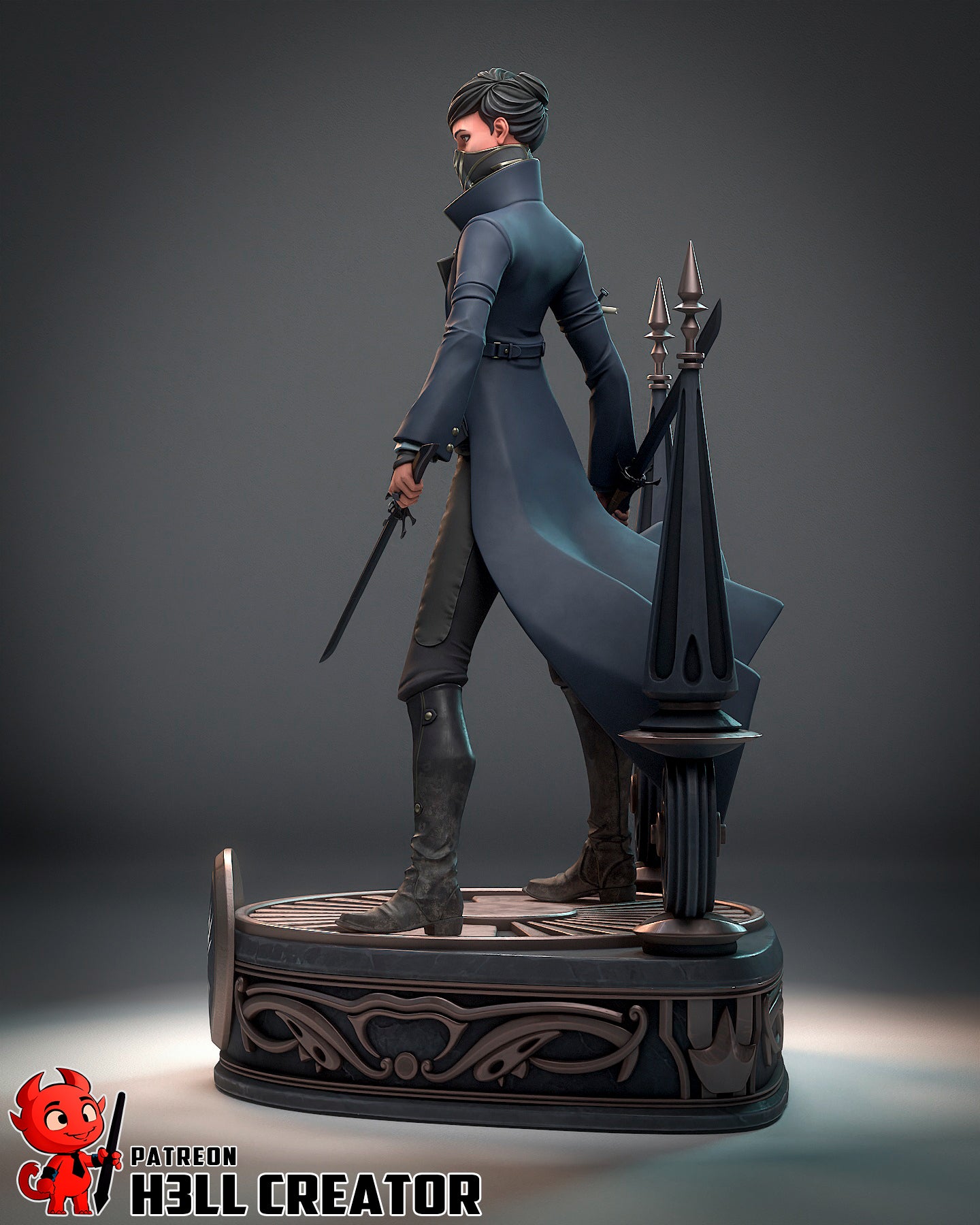 1:12 Masked Empress | Resin Garage Kit Figure Game Fan Art | h3LL creator