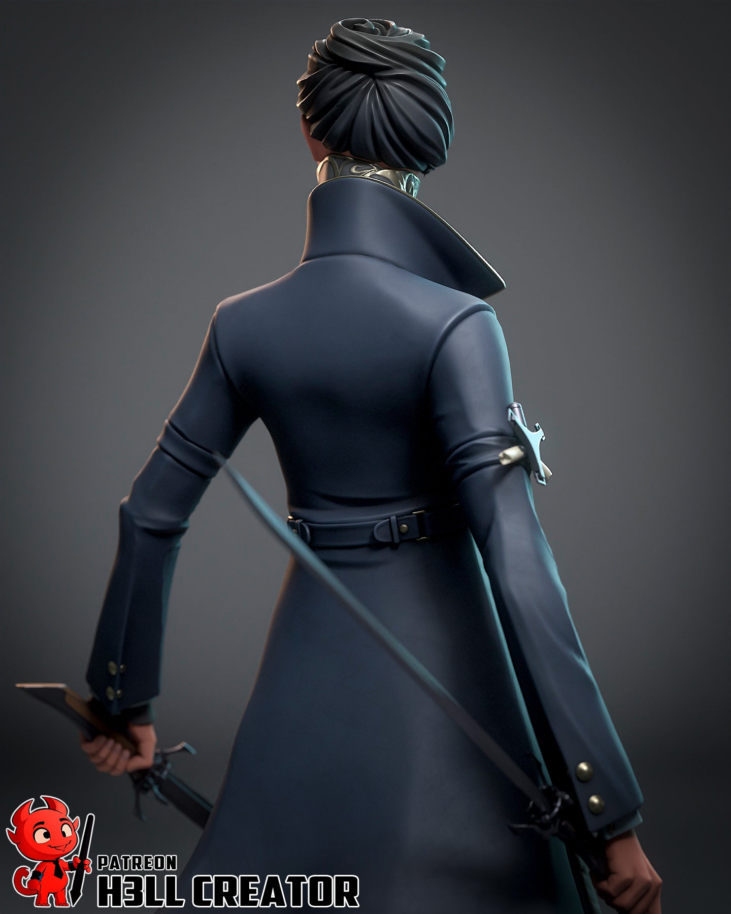 1:12 Masked Empress | Resin Garage Kit Figure Game Fan Art | h3LL creator