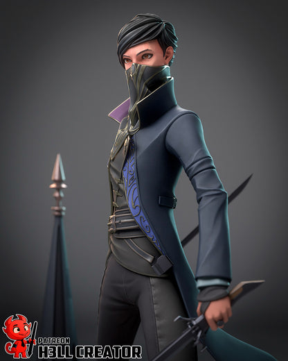 1:12 Masked Empress | Resin Garage Kit Figure Game Fan Art | h3LL creator