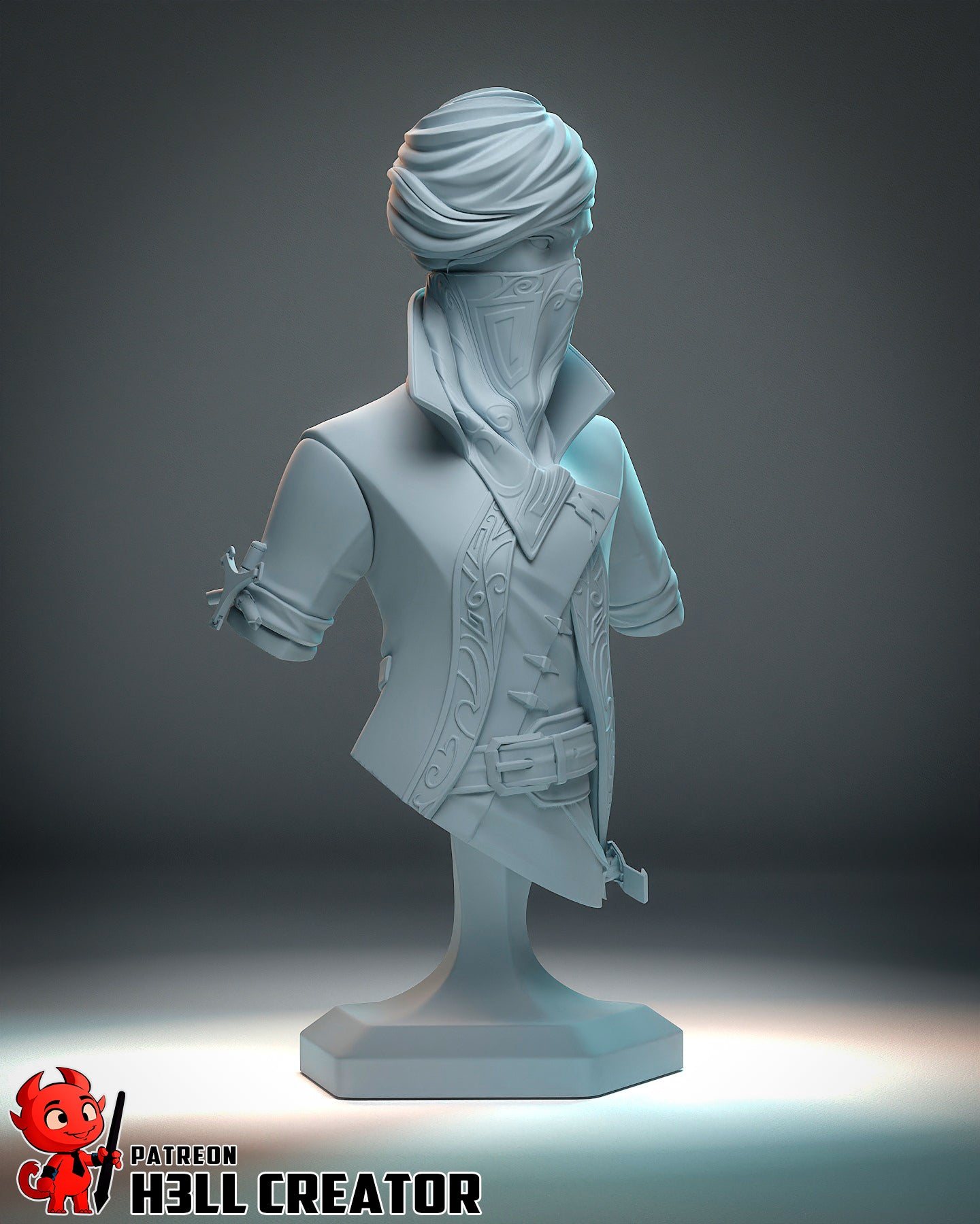 1:12 Masked Empress | Resin Garage Kit Figure Game Fan Art | h3LL creator