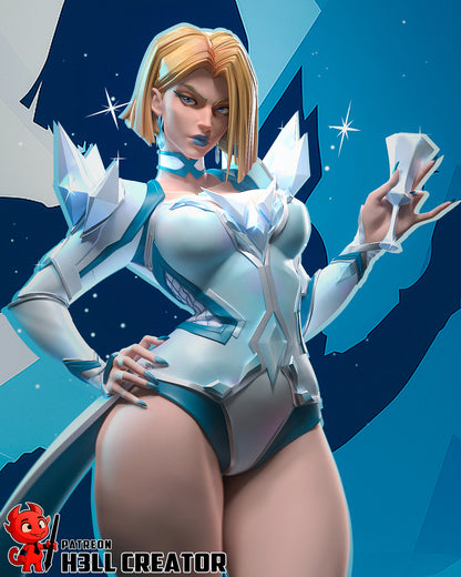 1:12 White Queen | Resin Garage Kit Figure Game Comic Fan Art | h3LL creator