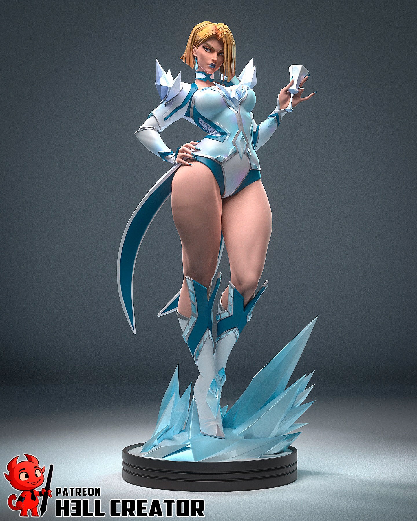 1:12 White Queen | Resin Garage Kit Figure Game Comic Fan Art | h3LL creator