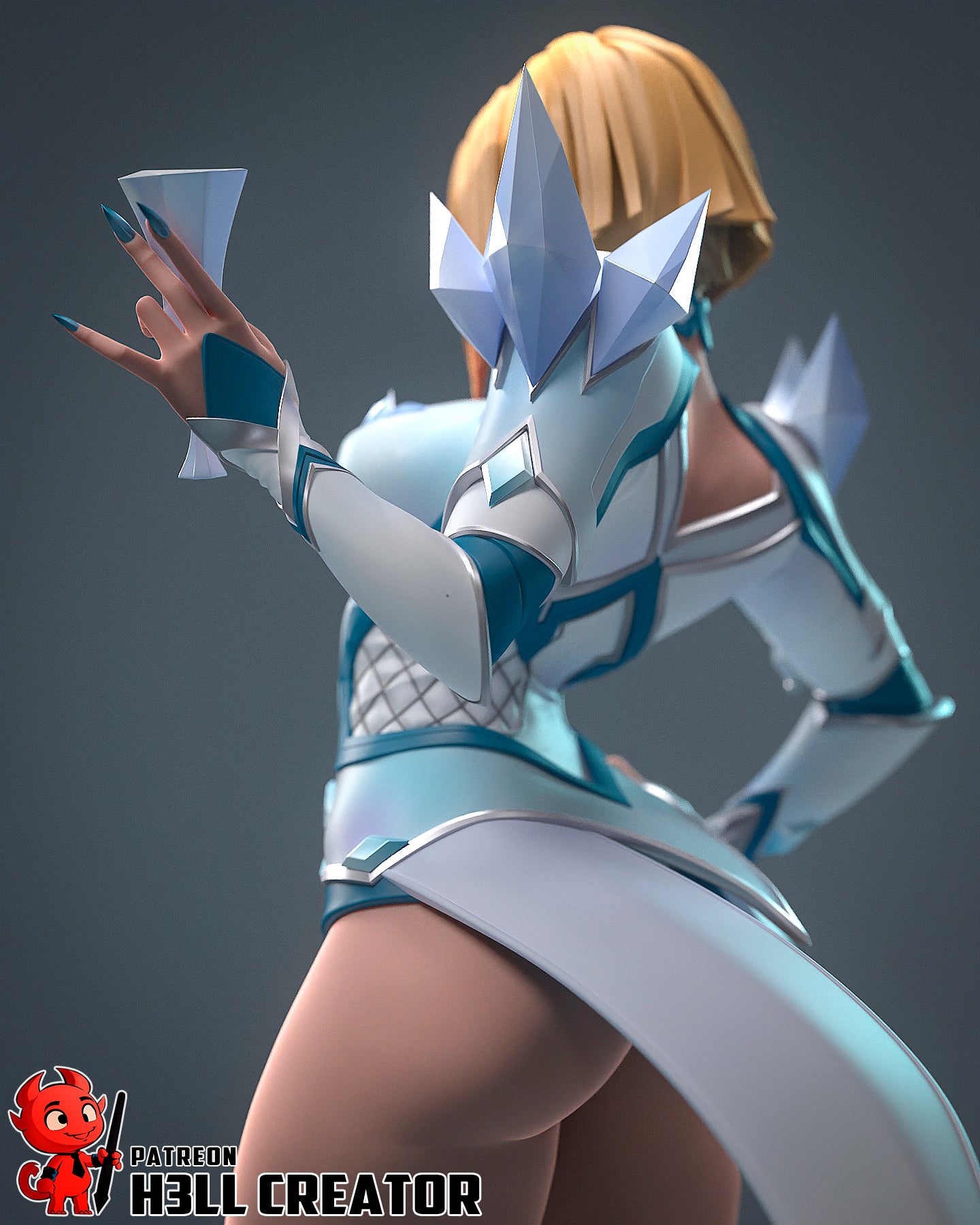 1:12 White Queen | Resin Garage Kit Figure Game Comic Fan Art | h3LL creator