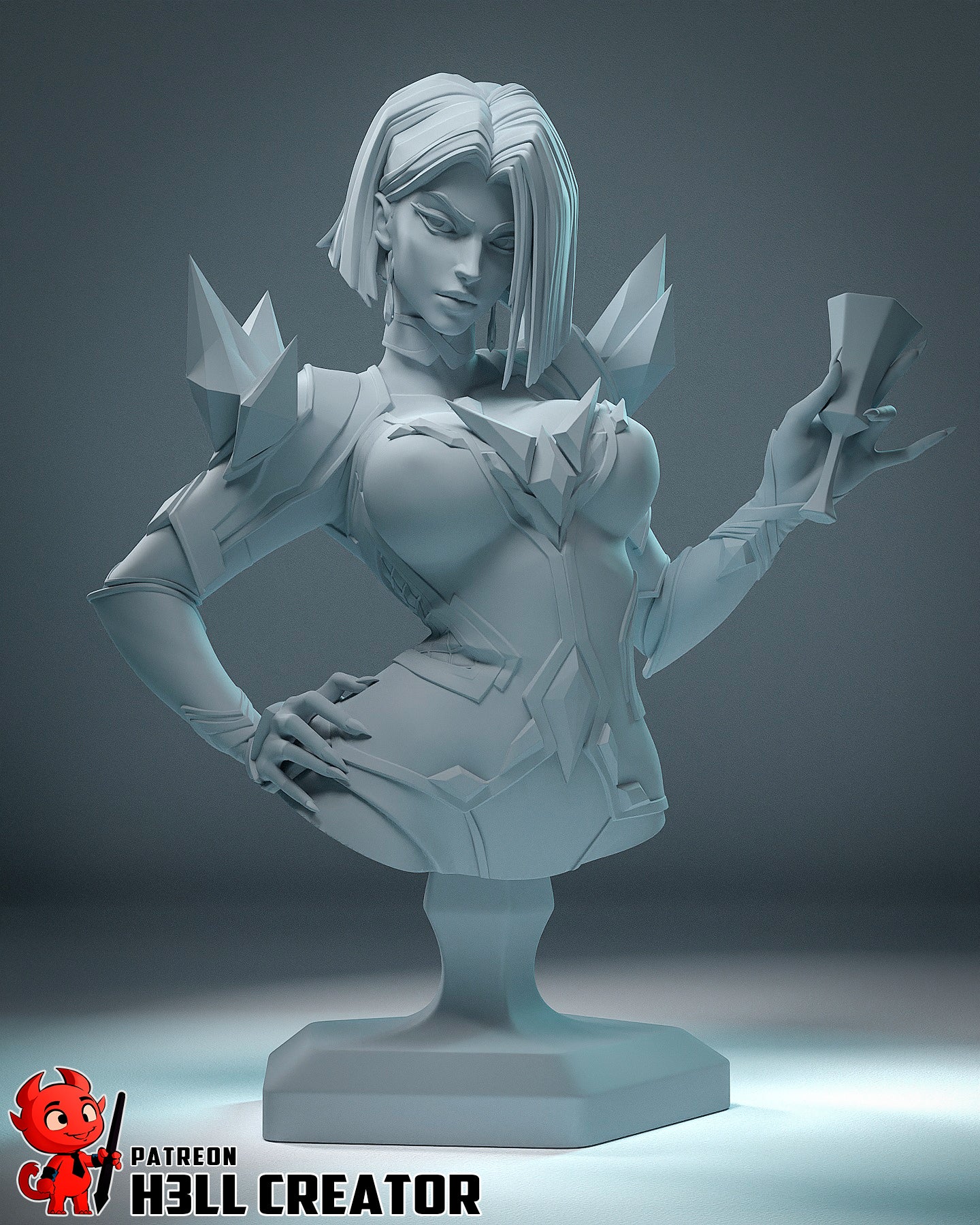 1:12 White Queen | Resin Garage Kit Figure Game Comic Fan Art | h3LL creator