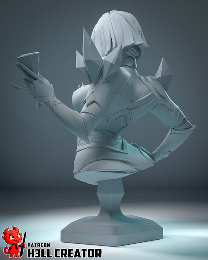 1:12 White Queen | Resin Garage Kit Figure Game Comic Fan Art | h3LL creator