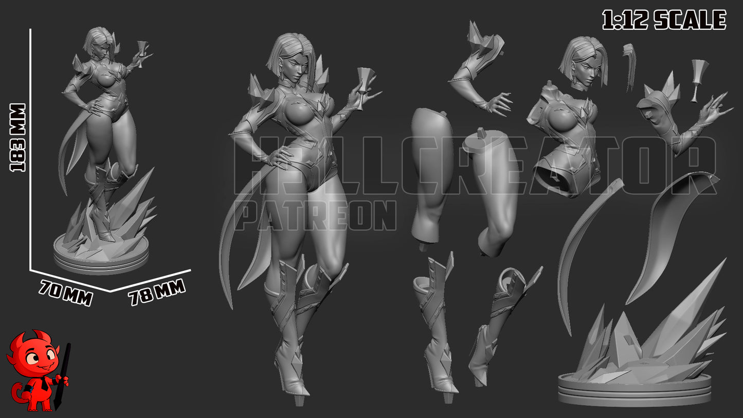 1:12 White Queen | Resin Garage Kit Figure Game Comic Fan Art | h3LL creator