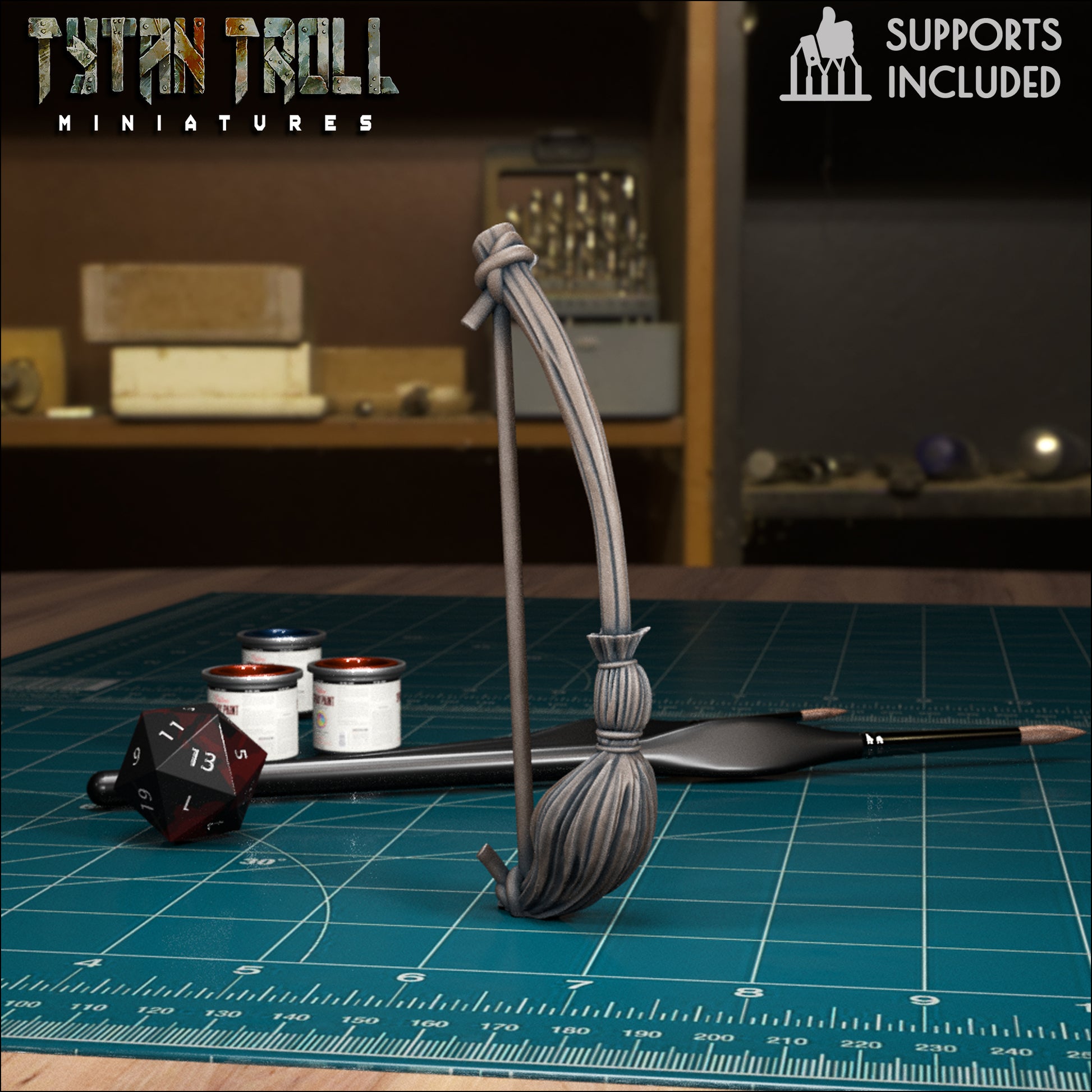 CoS Enchanted Brooms | D&D TTRPG Mini | TytanTroll Miniatures