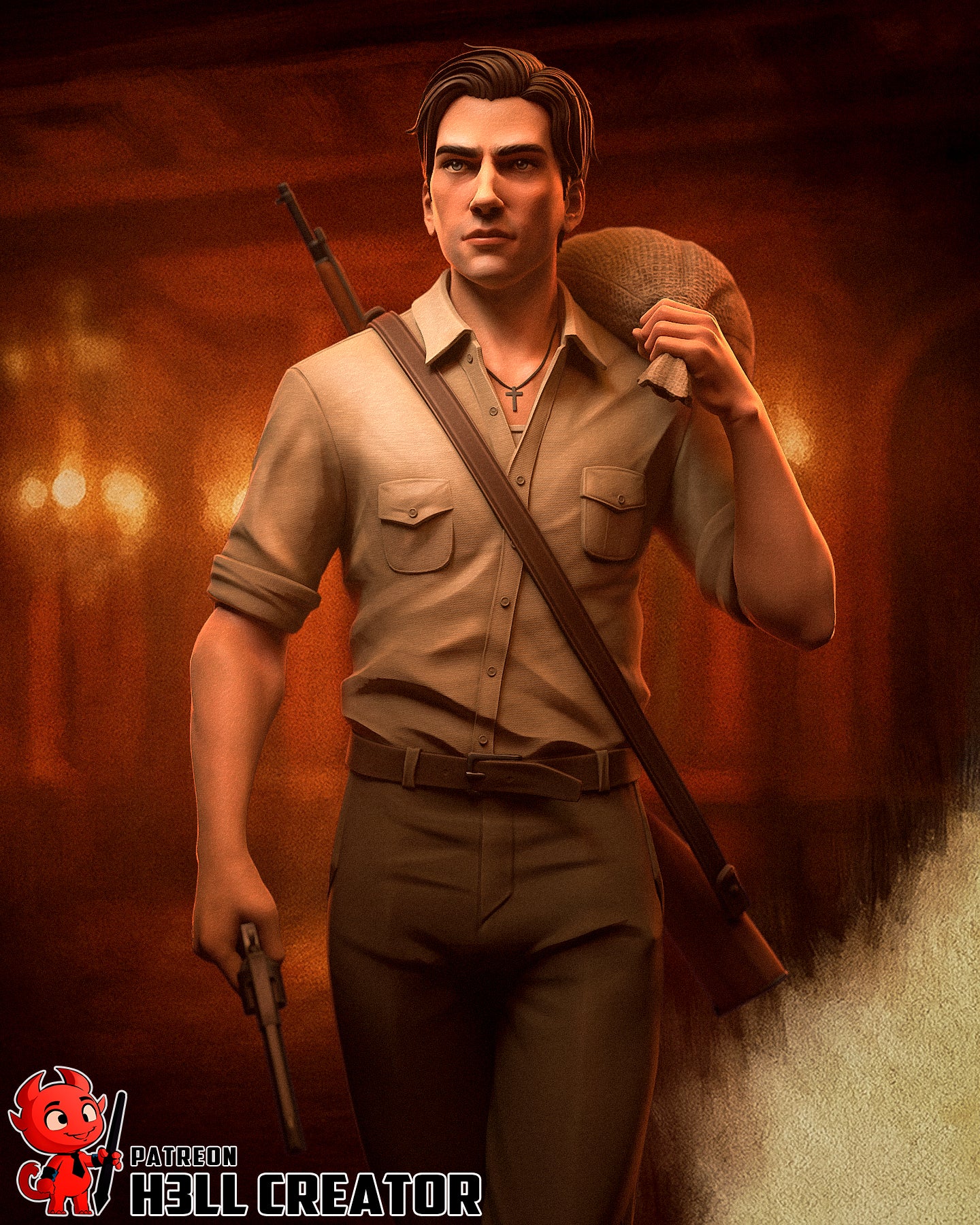 1:12 Sicilian Son | Resin Garage Kit Figure Game Fan Art | h3LL creator