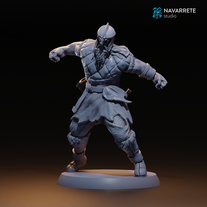 Detailed image of the Eryndor Warhand miniature from Tattles Told 3D, designed for tabletop gaming by Navarrete Studio.