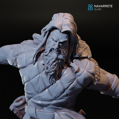Detailed image of Eryndor Warhand tabletop gaming miniature by Tattles Told 3D, featuring armor and weapon details.