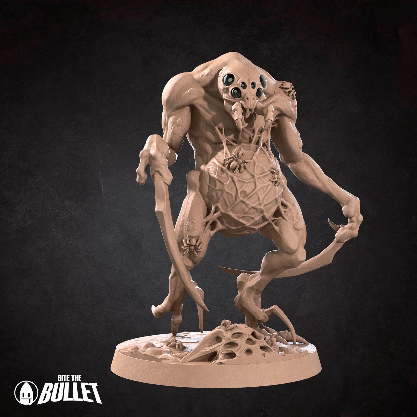 D&D Ettercaps miniature by Tattles Told 3D, detailed insect-like creature for tabletop RPG gaming.