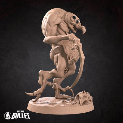 Tattles Told 3D D&D miniature of an Ettercap creature with detailed sculpt and dark color, used for tabletop RPG gaming.