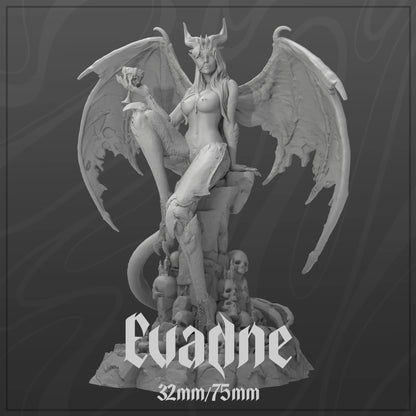 Evadne | Tabletop or Display Scale | D&D TTRPG Fantasy Miniature | Dungeons and Maidens