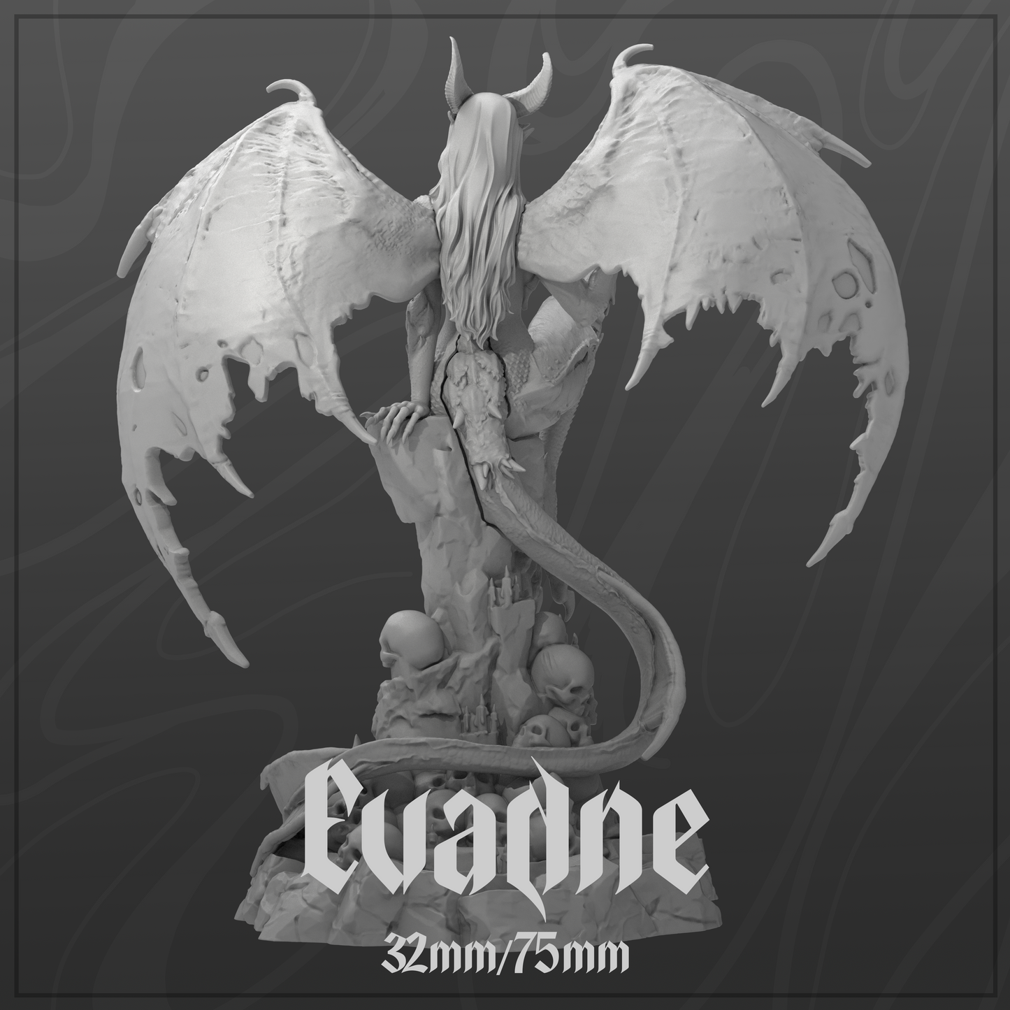 Evadne | Tabletop or Display Scale | D&D TTRPG Fantasy Miniature | Dungeons and Maidens