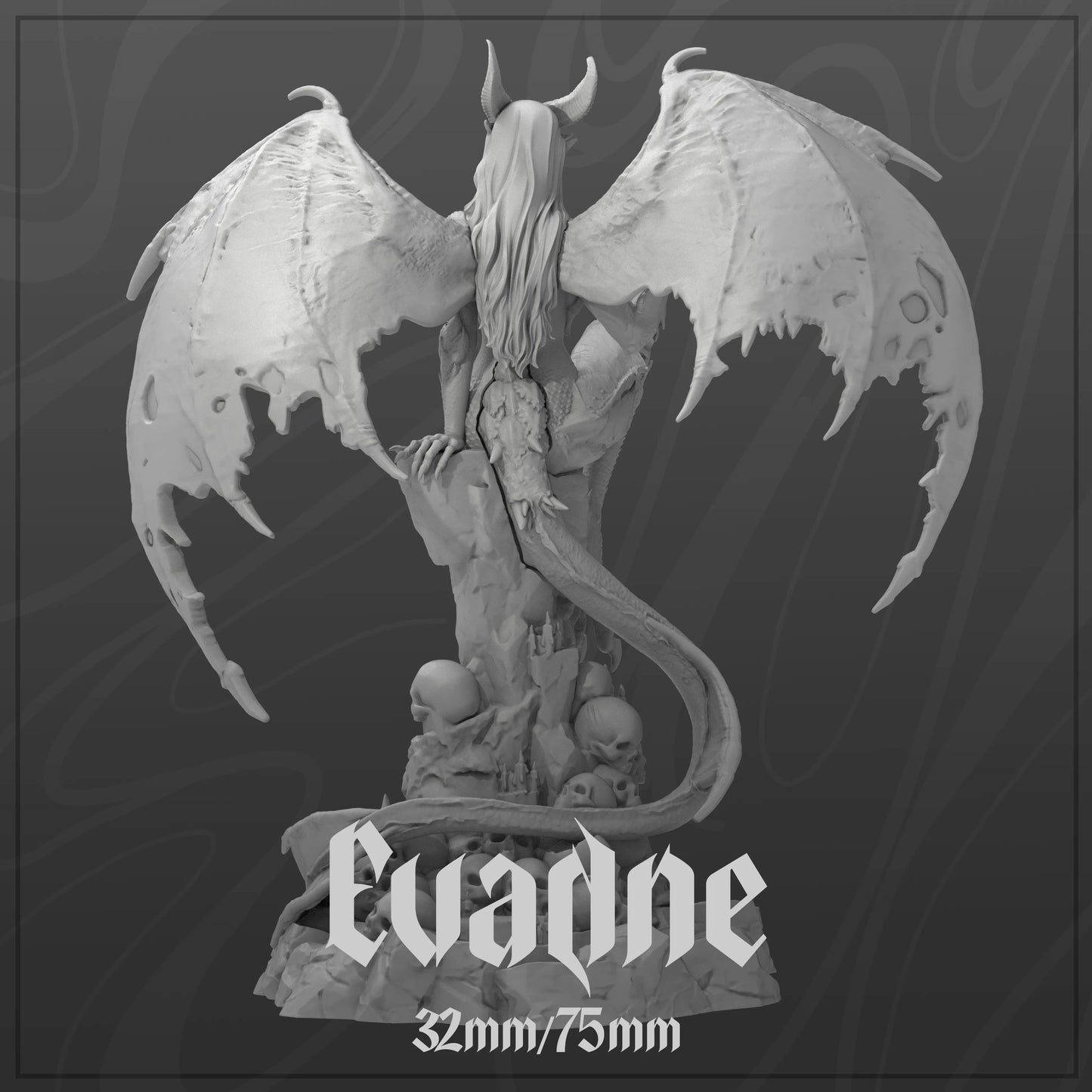 Evadne | Tabletop or Display Scale | D&D TTRPG Fantasy Miniature | Dungeons and Maidens