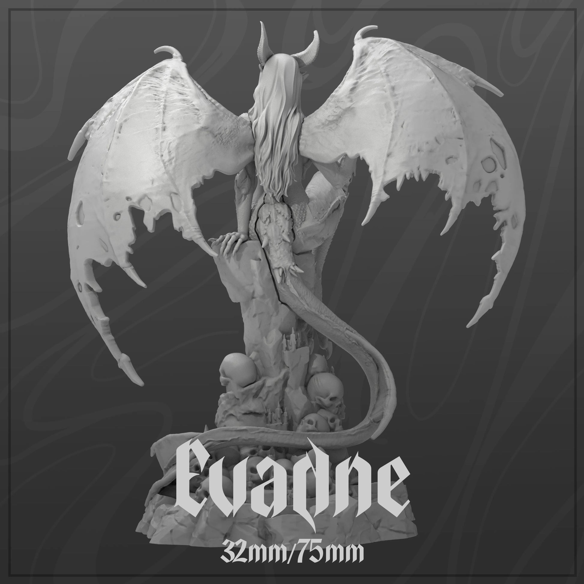 Evadne | Tabletop or Display Scale | D&D TTRPG Fantasy Miniature | Dungeons and Maidens
