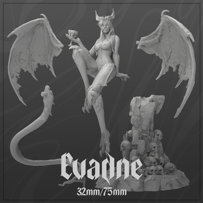 Evadne | Tabletop or Display Scale | D&D TTRPG Fantasy Miniature | Dungeons and Maidens