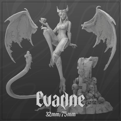 Evadne | Tabletop or Display Scale | D&D TTRPG Fantasy Miniature | Dungeons and Maidens
