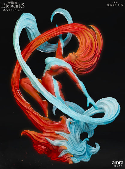 Witcher Elements, Beautiful Female Nature Figures | Display Statues | Amra 3D Art