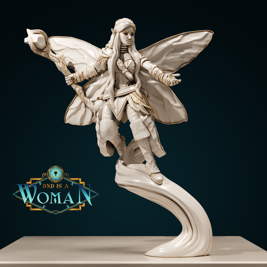 Fairy Druid Rosina | D&D TTRPG Miniature | DnD Is A Woman | NO BASE